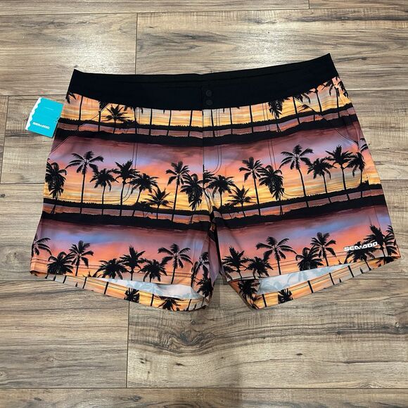 NWT Sea Doo Classic Boardshort Womens 6” Size 2XL Tropical Beach Swim Short - Picture 2 of 11